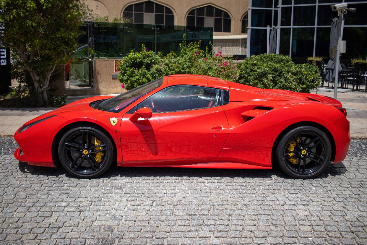 Ferrari 488 Spider Convertible RED 2019 rental dubai
