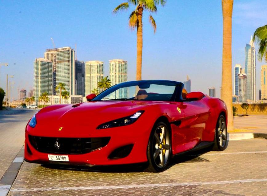 Ferrari 488 Spider Convertible RED 2020 rental dubai