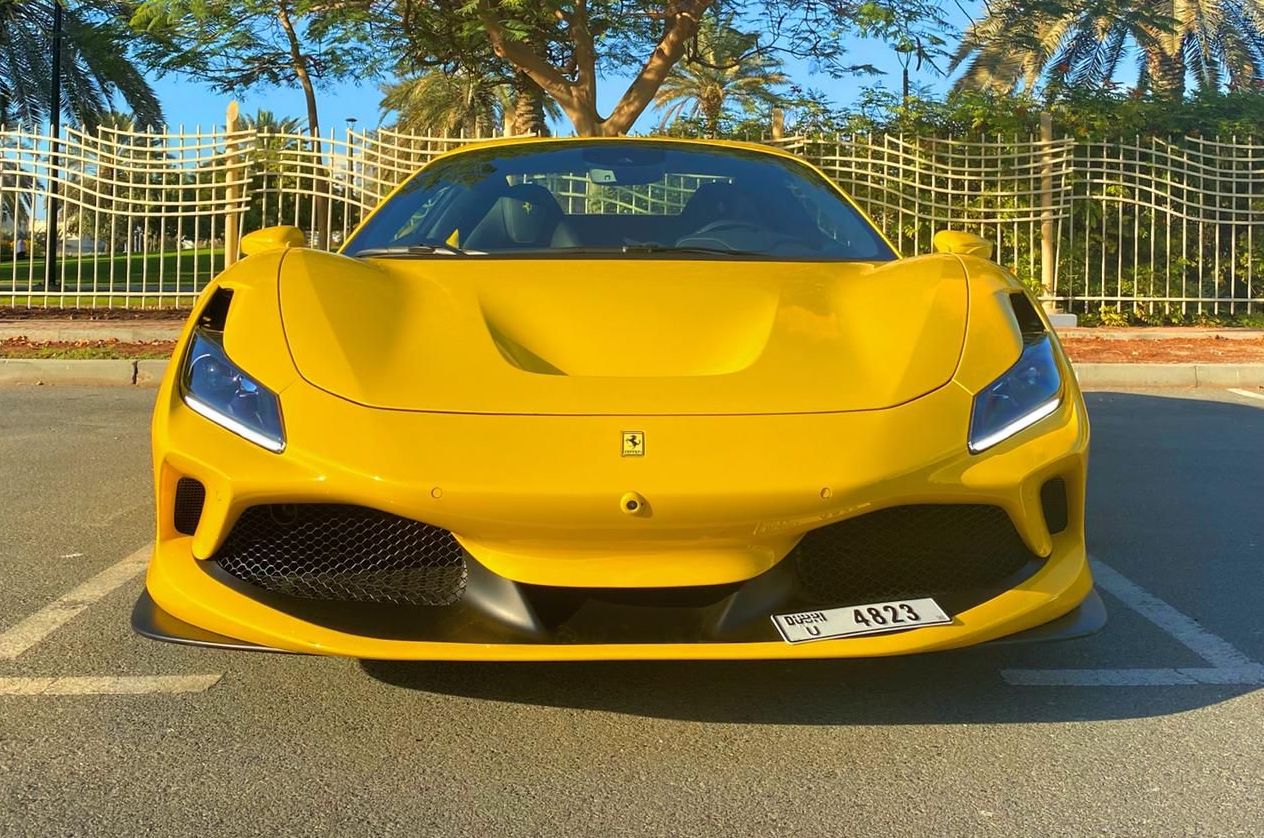 Ferrari F8 Spider Convertible YELLOW 2020 rental dubai