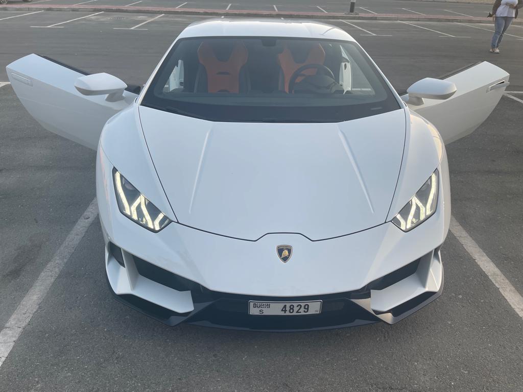 Lamborghini Huracan Evo WHITE 2021 rental dubai