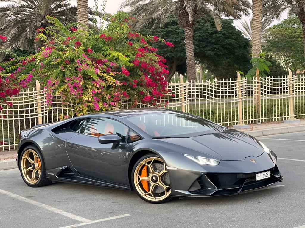 Lamborghini Huracan Evo BEIGE 2021 rental dubai