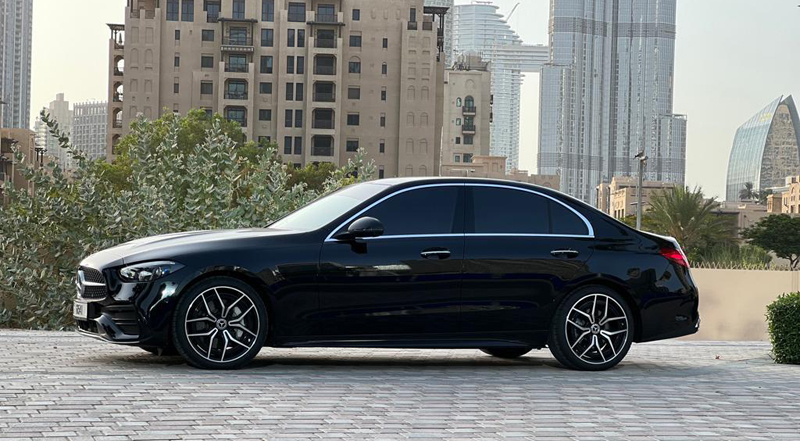 Mercedes C300 BLACK 2022 rental dubai