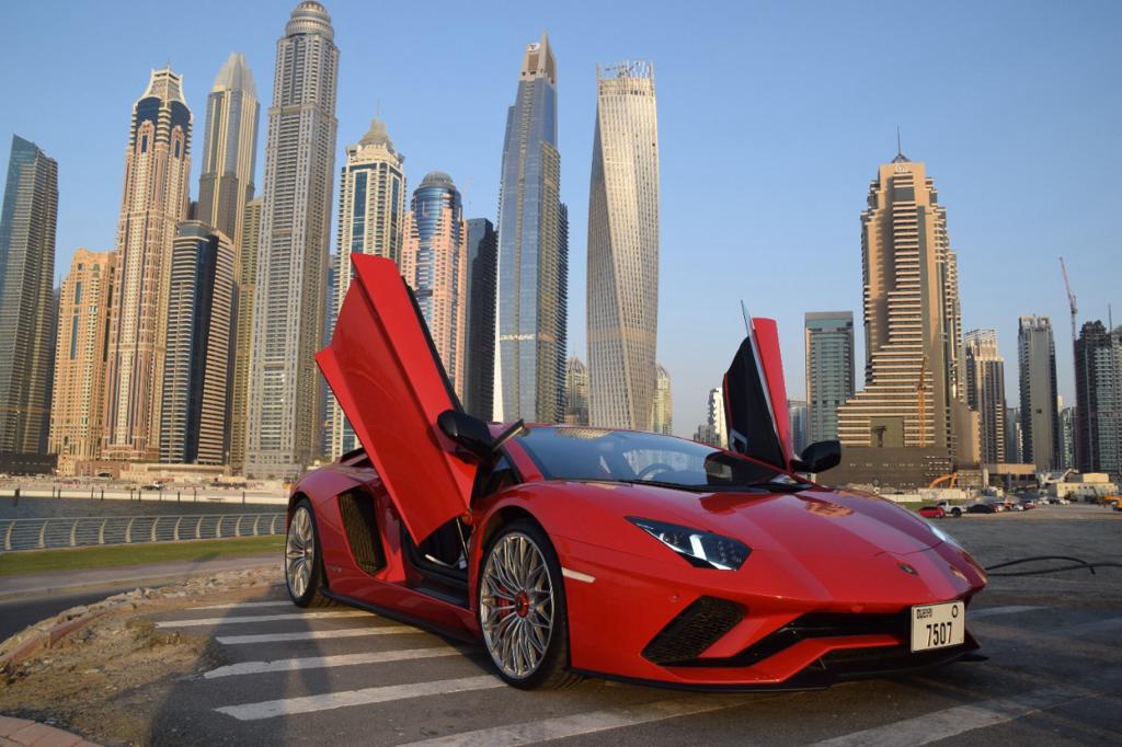 Lamborghini Aventador RED 2022 rental dubai