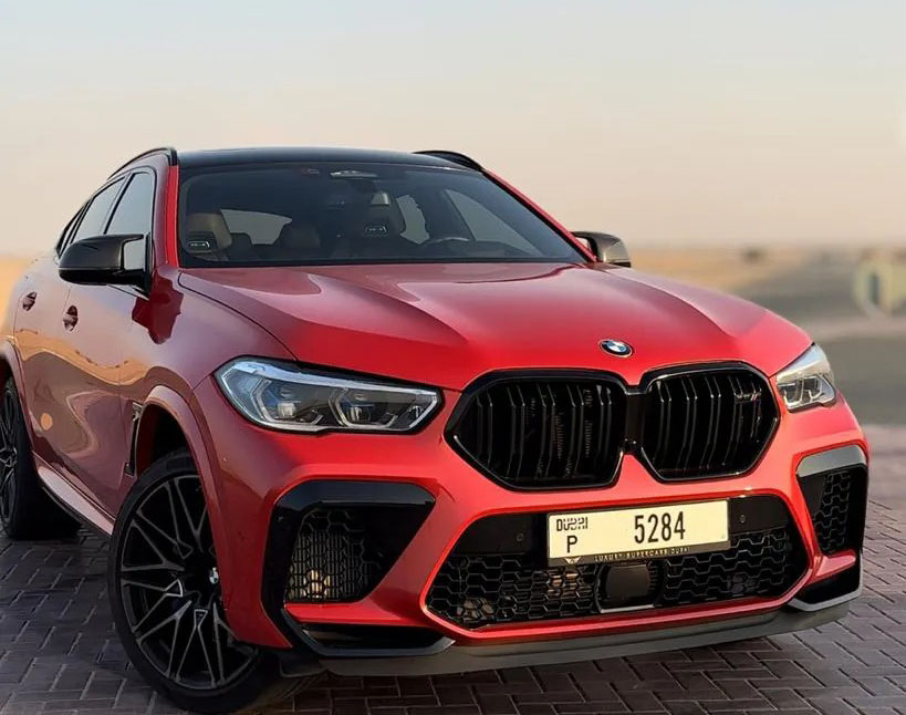 BMW X6 M Competition RED 2023 rental dubai