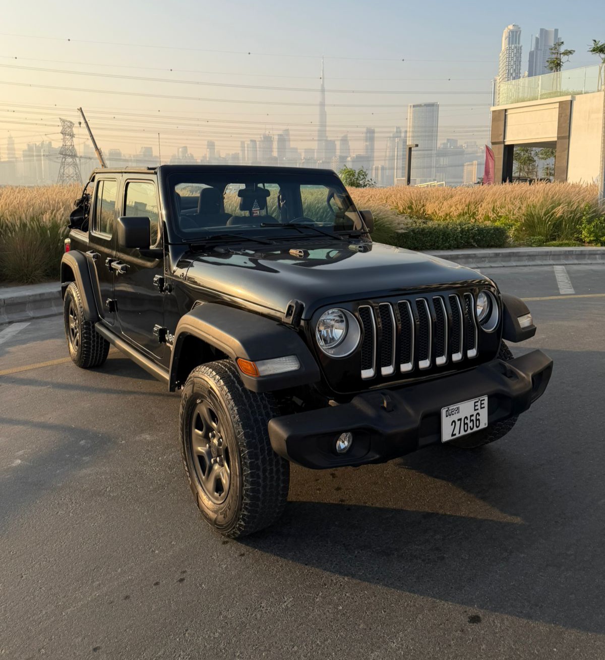 Jeep Wrangler Black  2023 rental dubai