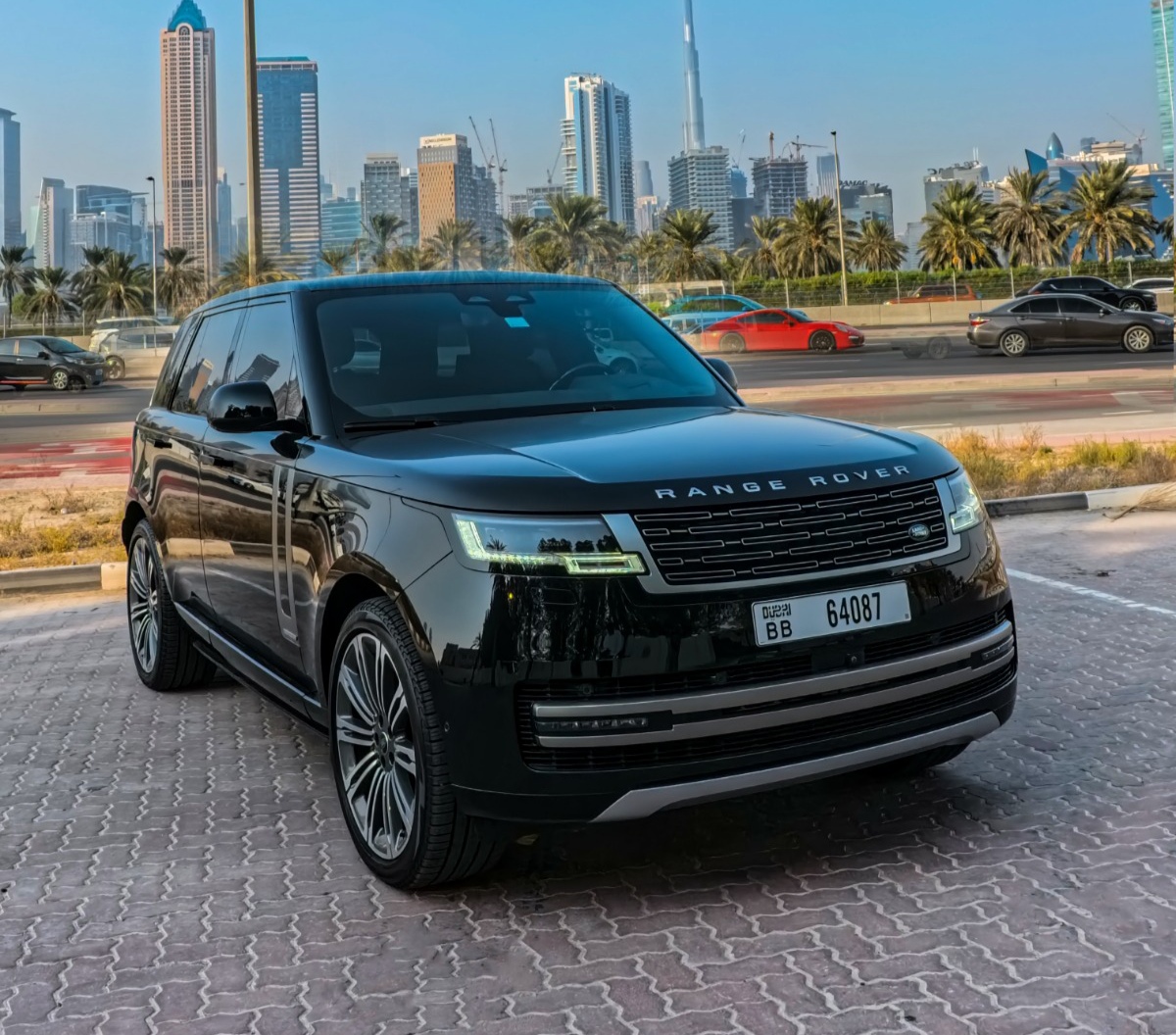Range Rover Vogue Autobiography Black interior Red  2024 rental dubai