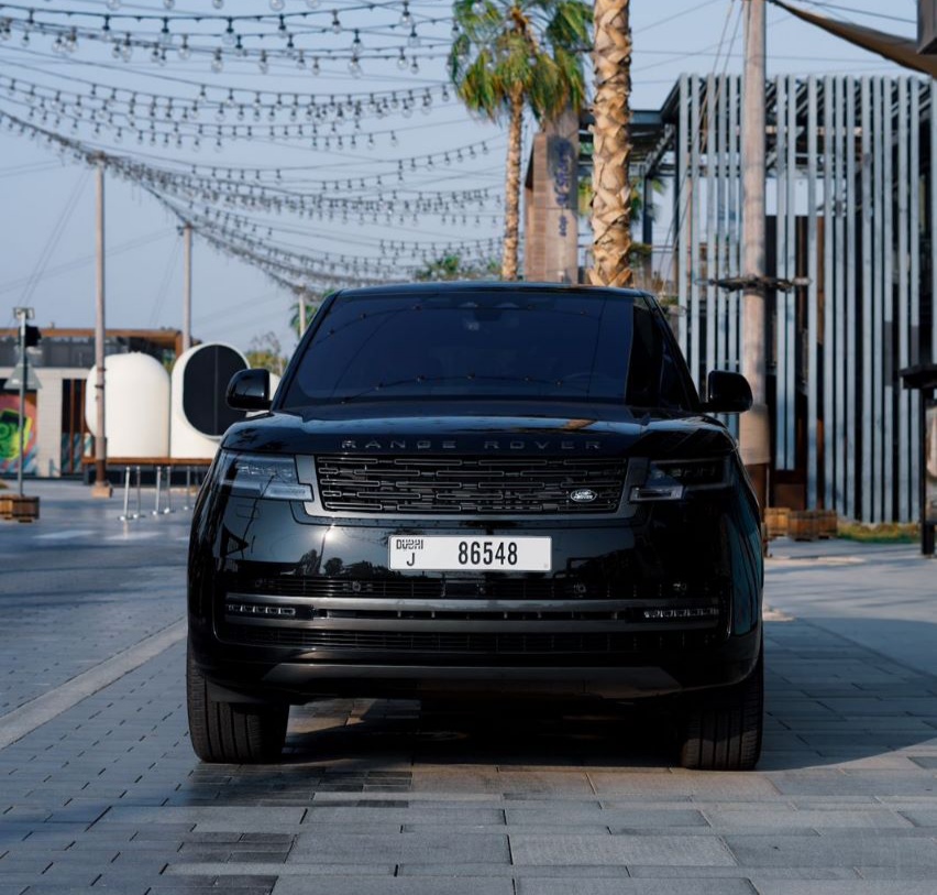 Range Rover Vogue V8 Black interior Red  2023 rental dubai