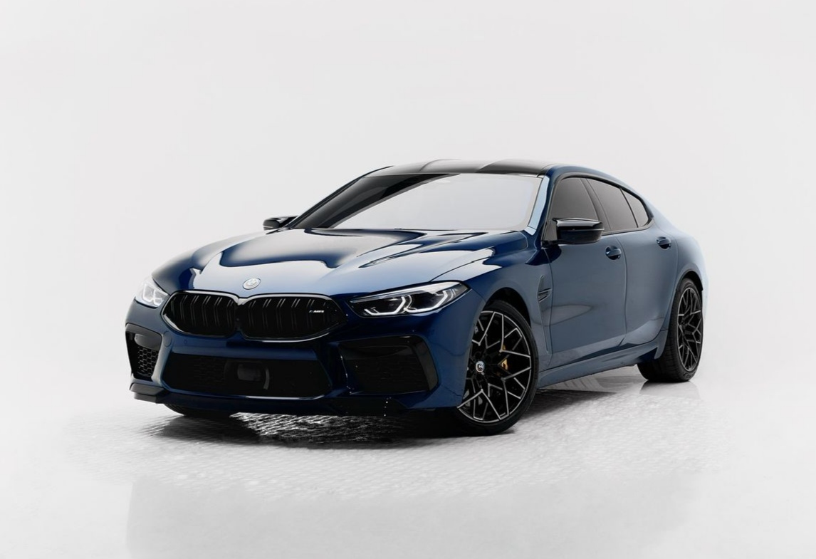 BMW M8 Competition 4 Doors Blue  2021 rental dubai