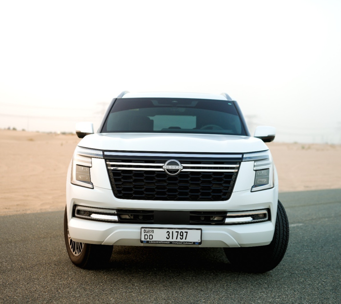 Nissan Patrol Platinum White Interior Burgundy  2025 rental dubai