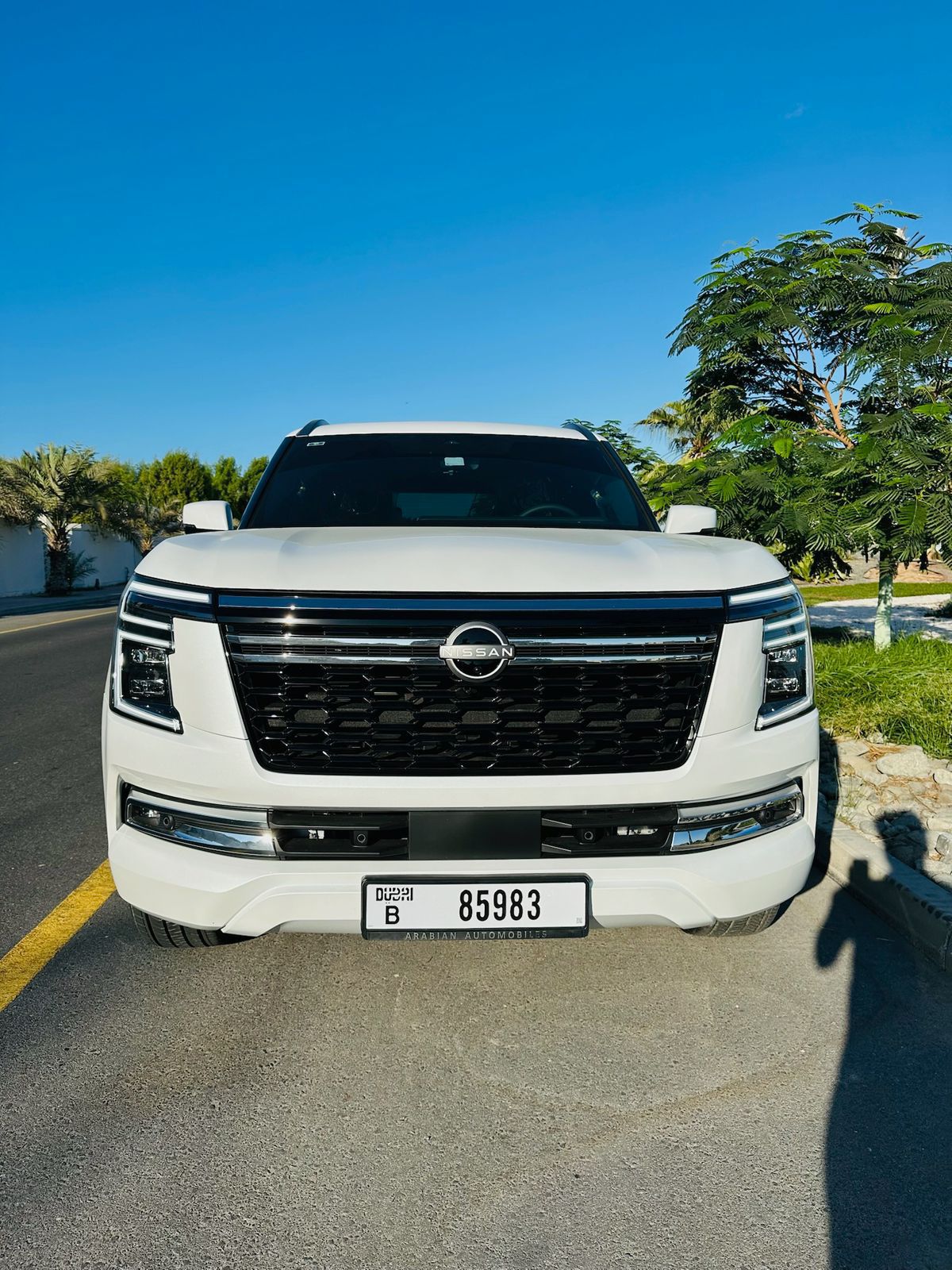 Nissan Patrol Platinum White Interior Saffron  2025 rental dubai