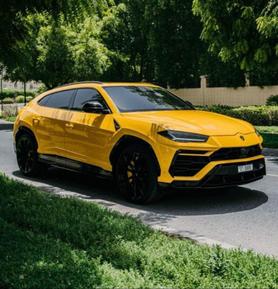 Lamborghini Urus Yellow No Deposit  2024 rental dubai