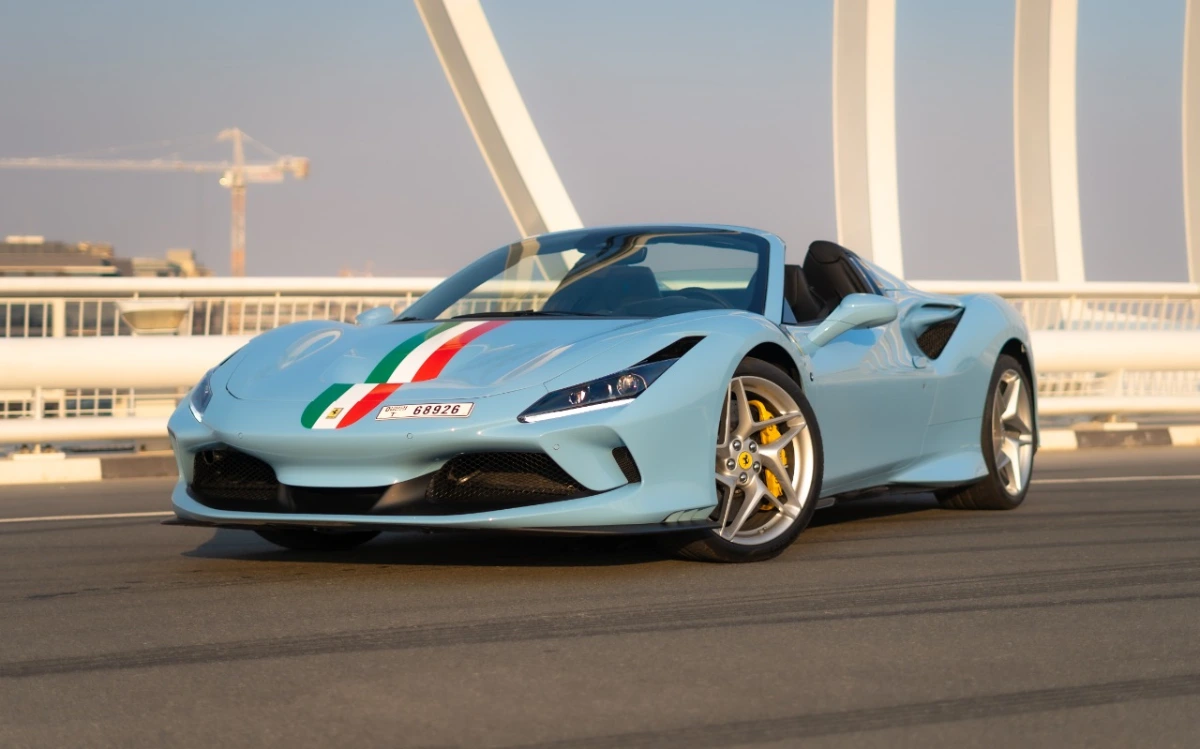 ferrari F8 Tributo spyder BEIGE 2022 rental dubai