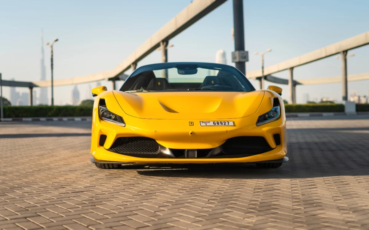 ferrari F8 Tributo spyder YELLOW 2022 rental dubai