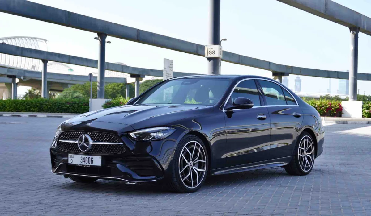 Mercedes Benz C200 BLACK 2021 rental dubai