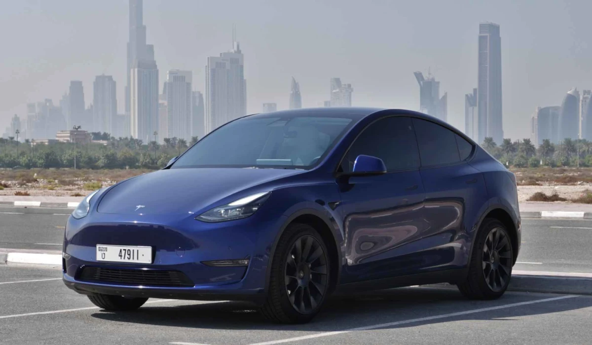 Tesla Model Y BLUE 2022 rental dubai
